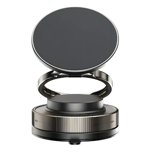 Magnetic Phone Holder (Upgraded 360° Vacuum Suction) Metal Arm Foldable for Car Dashborad & Windsheild/Gym/Mirror/Shower